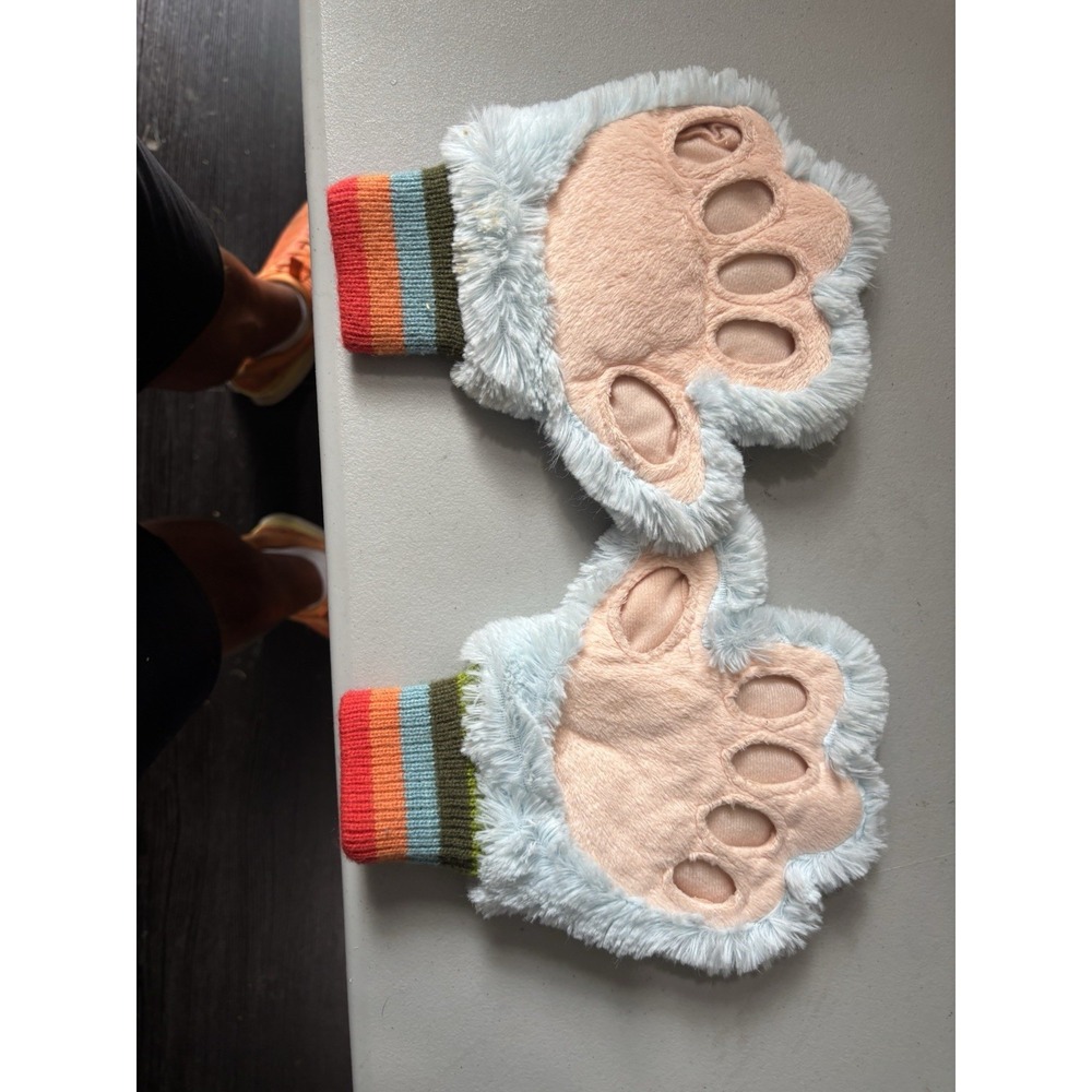 Magical Tickle Monster Mitts Blue Gloves Mittens Plush Share Gift Of Laughter